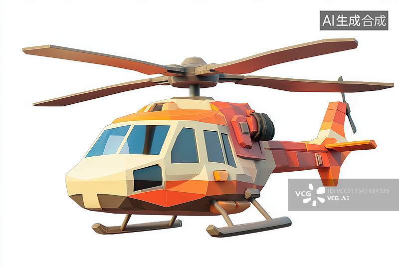 【AI数字艺术】白色背景的直升机插画图片素材