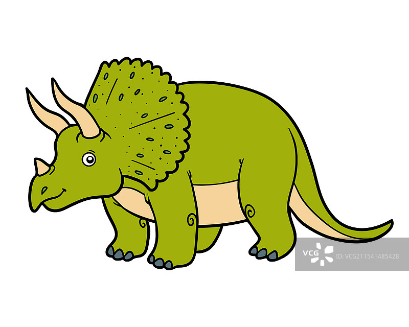 儿童恐龙三角龙卡通图图片素材