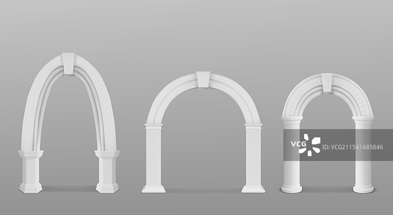 古典拱门由柱子支撑图片素材