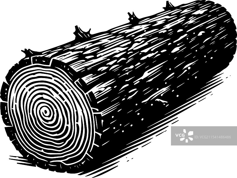 白色背景上的木材堆叠剪影图片素材