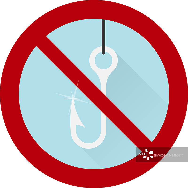 禁止钓鱼标志图片素材