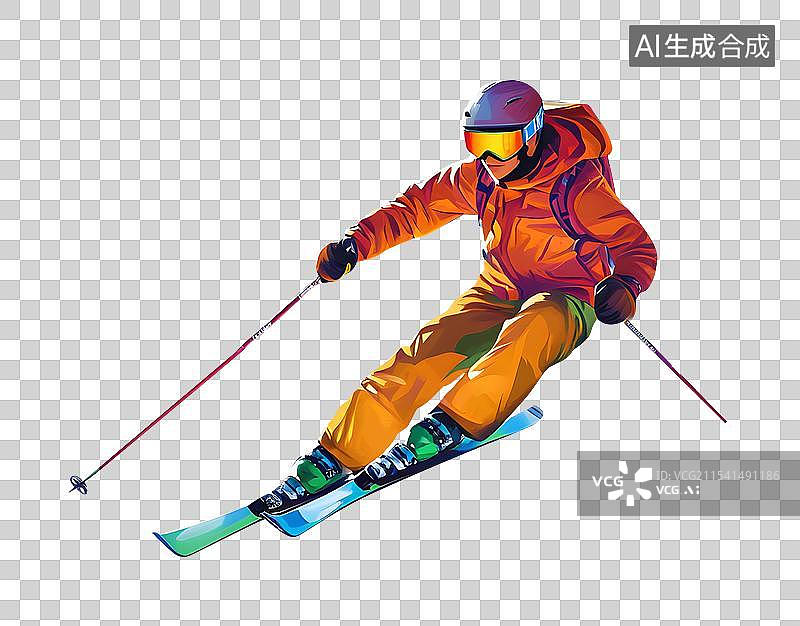 【AI数字艺术】户外滑雪，冬季运动，竞技体育图片素材