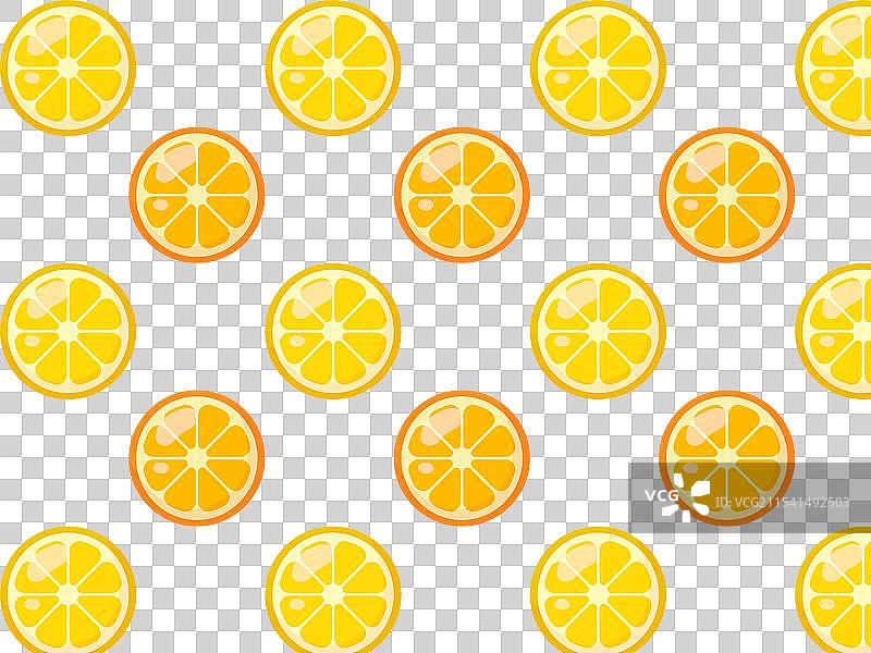 柑橘切片图案图片素材