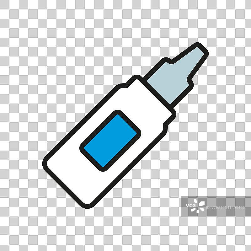 鼻用或眼用滴剂，治疗流鼻涕的鼻腔药物图片素材