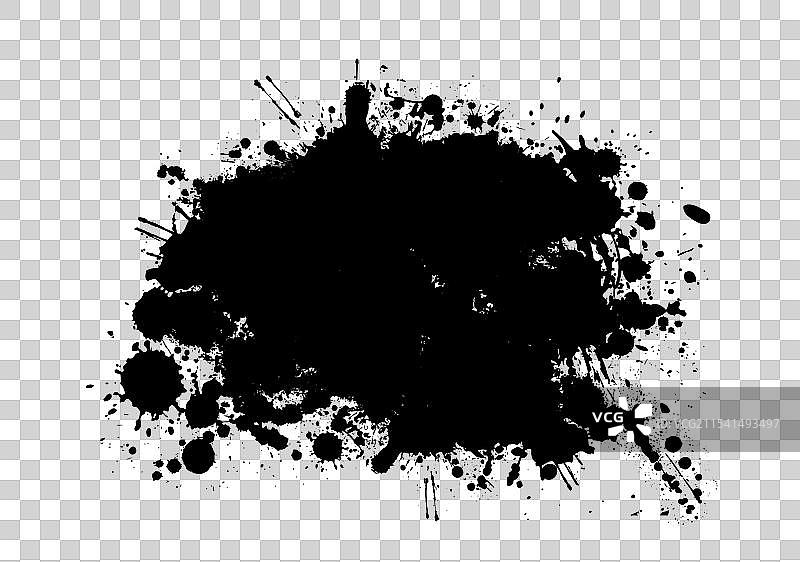 黑色喷溅油漆纹理墨水污点图片素材