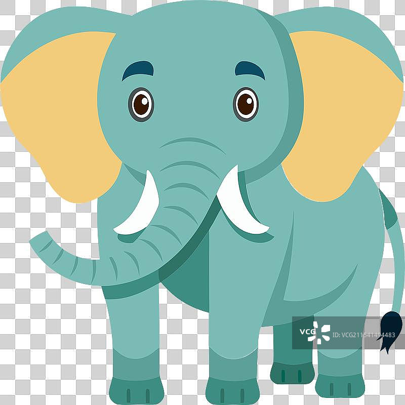 小象的剪影图片素材