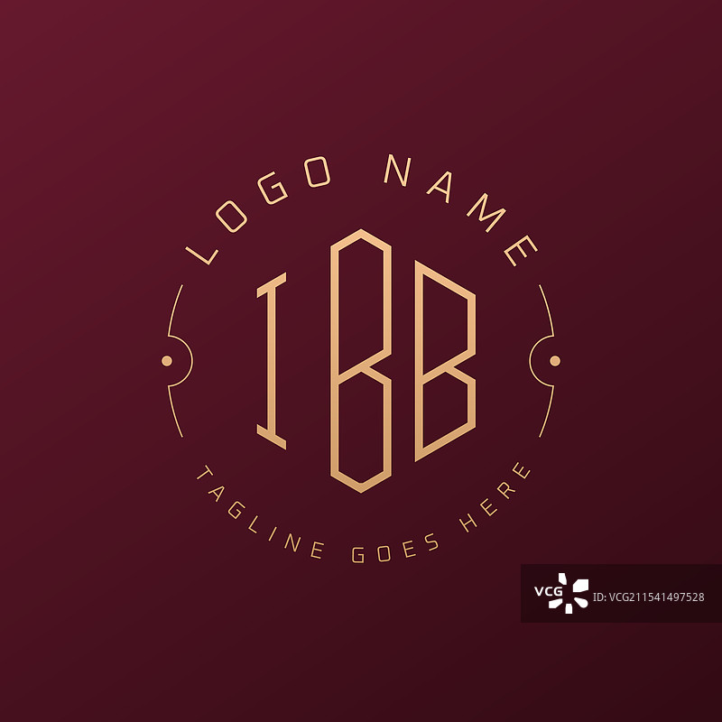 奢华的 IBB 标志设计，优雅的字母 IBB图片素材