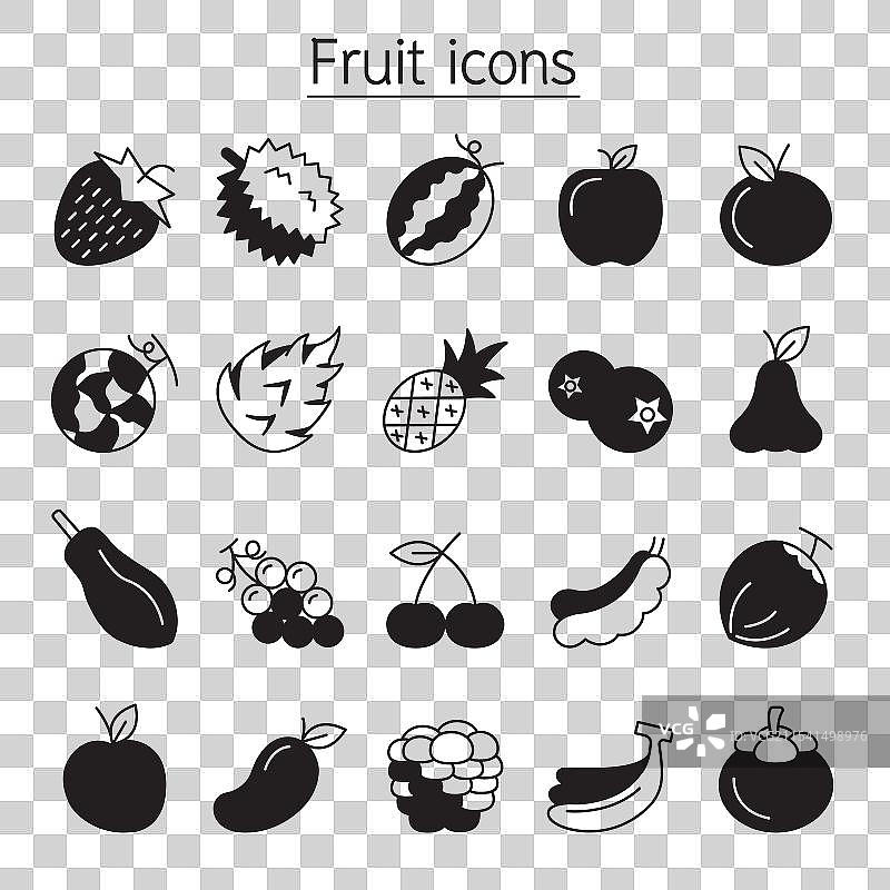 水果图标集平面设计图片素材