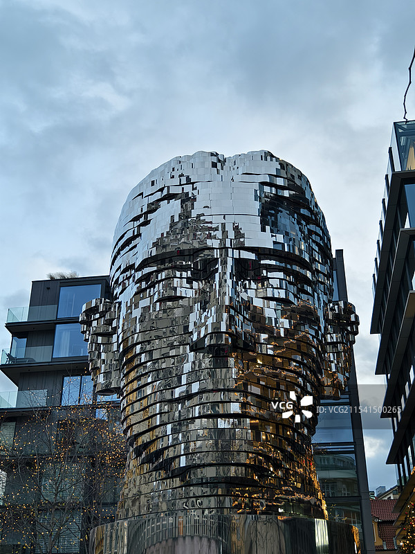 捷克布拉格～卡夫卡变形头像图片素材