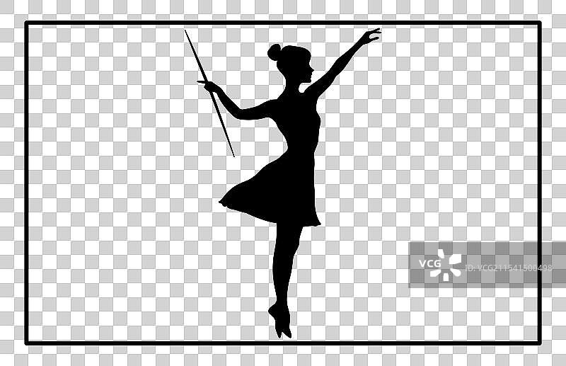 花式棒舞轮廓旋转SVG运动棒图片素材