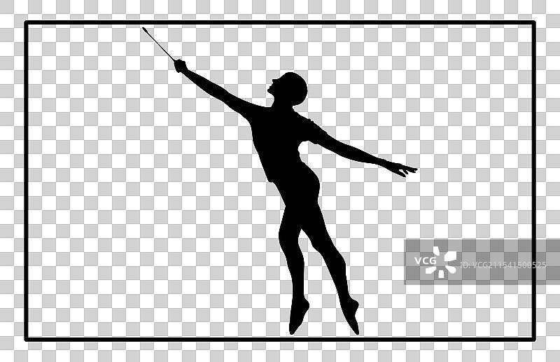 花式棒舞轮廓旋转SVG运动棒图片素材