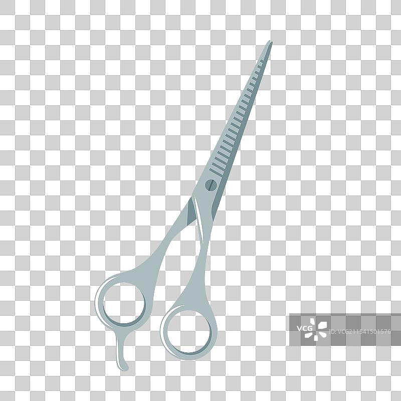 专业理发师用的打薄剪刀图片素材