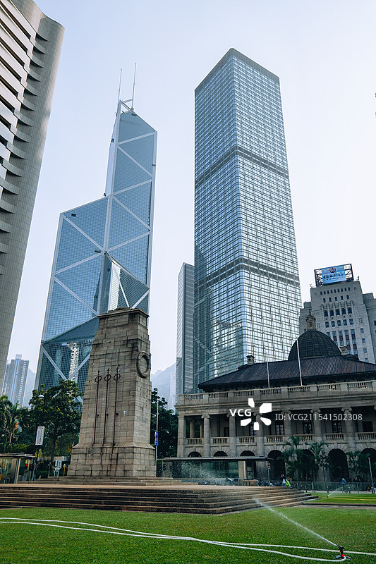 香港中环皇后像广场花园图片素材