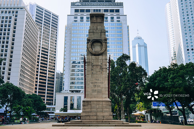 香港中环皇后像广场花园图片素材