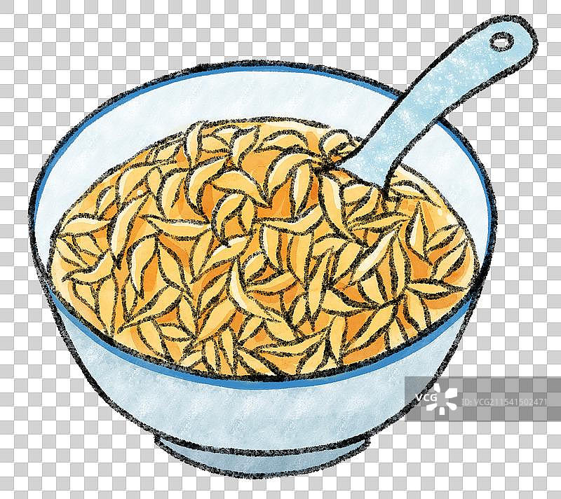 广西南宁美食国风插画-槐花粉图片素材