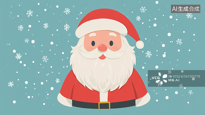 【AI数字艺术】圣诞老人雪景图片素材