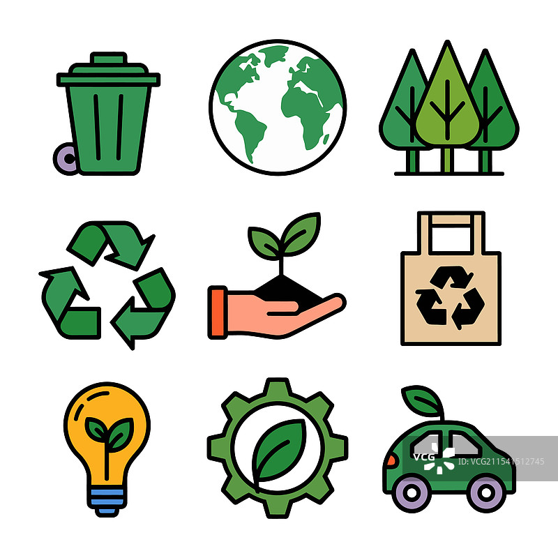 环保图标集图片素材
