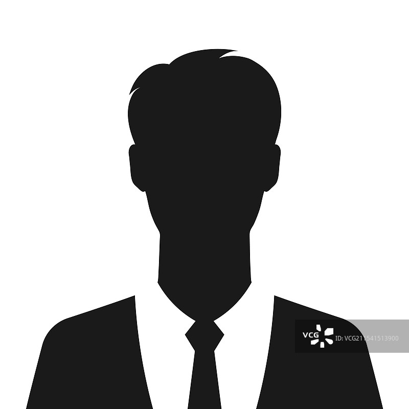 西装领带男士的剪影抽象男性图片素材