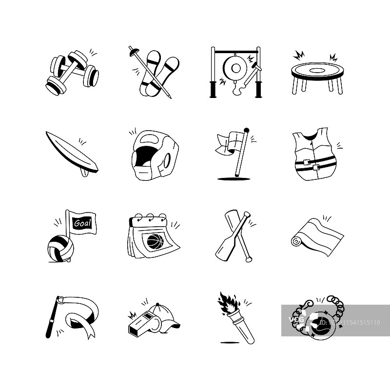 这组体育和休闲图标图片素材