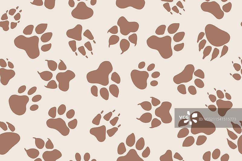 一组摩卡慕斯色的动物爪印图片素材