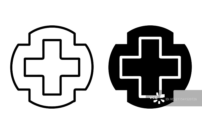 医疗十字图标图片素材