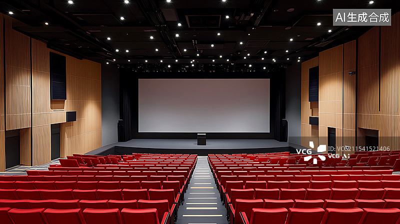 【AI数字艺术】电影院放映厅剧场图片素材