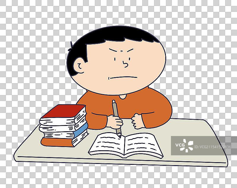 努力学习复习的学生考生图片素材