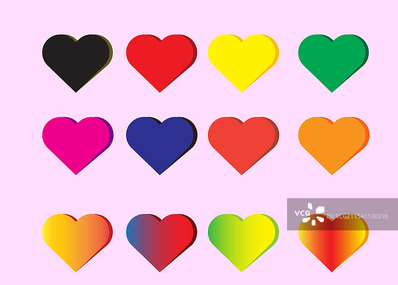 心形图标集图片素材