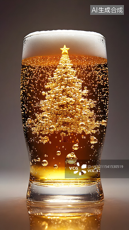 【AI数字艺术】圣诞节节日啤酒节啤酒图片素材