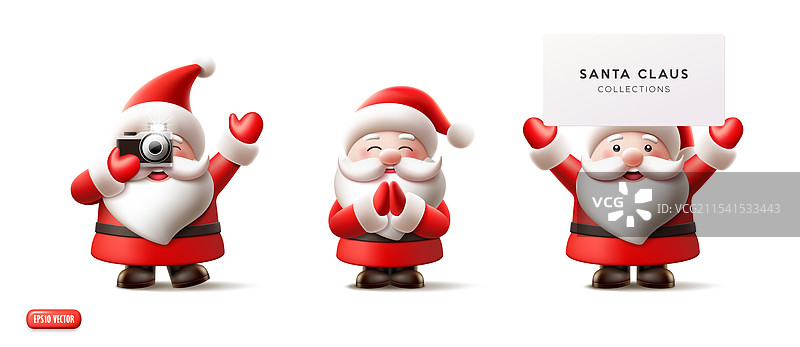 圣诞老人角色系列设计图片素材