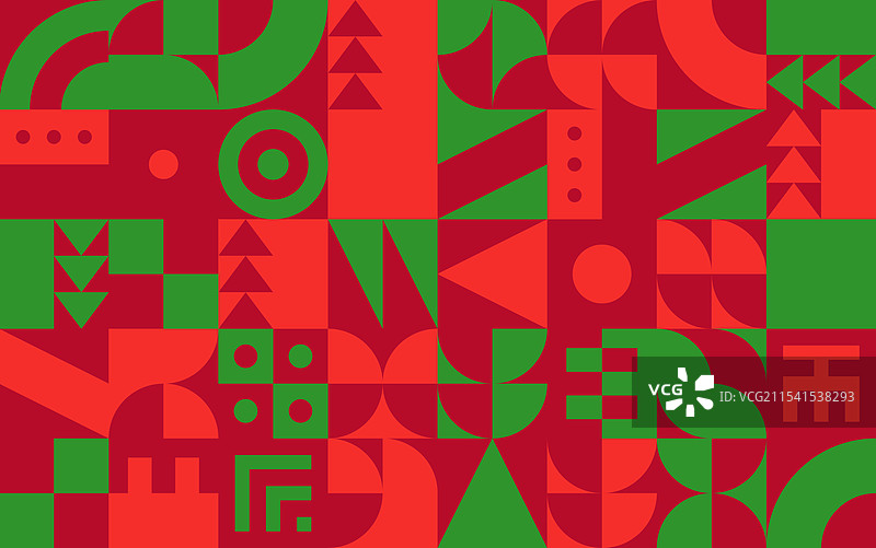 圣诞背景与包豪斯或新几何风格图片素材