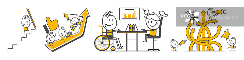 商务生活场景系列，包含男性角色图片素材