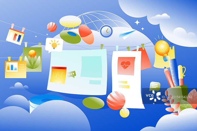 卡通购物电商消费优惠活动网购红包促销商城送礼情侣学生娱乐休闲投资理财商务科技概念宇宙星球渐变矢量插画图片素材