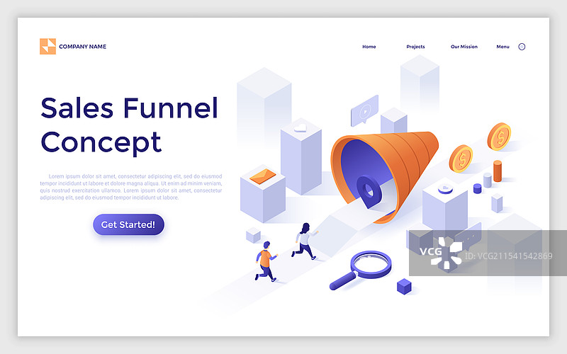 现代等距商业模板图片素材