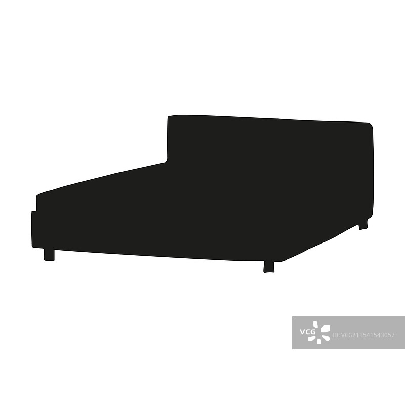 手绘素描涂鸦床的轮廓图片素材