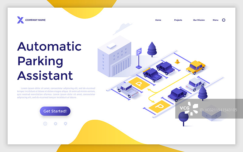 现代等距商业模板图片素材