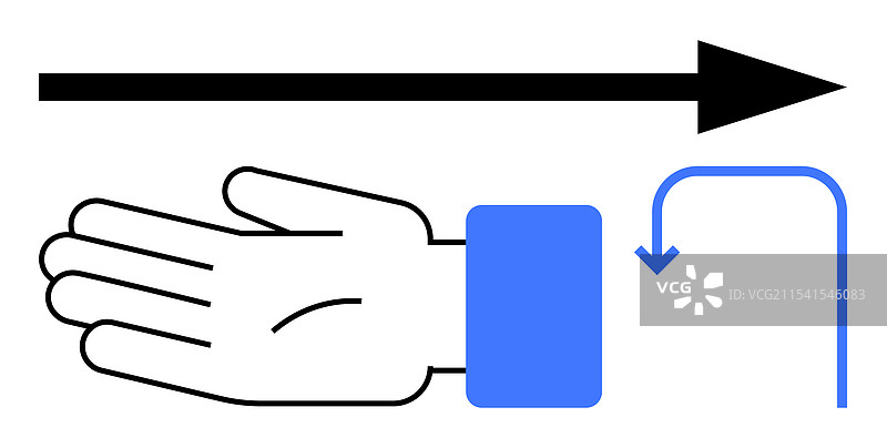 手势指示方向移动图片素材