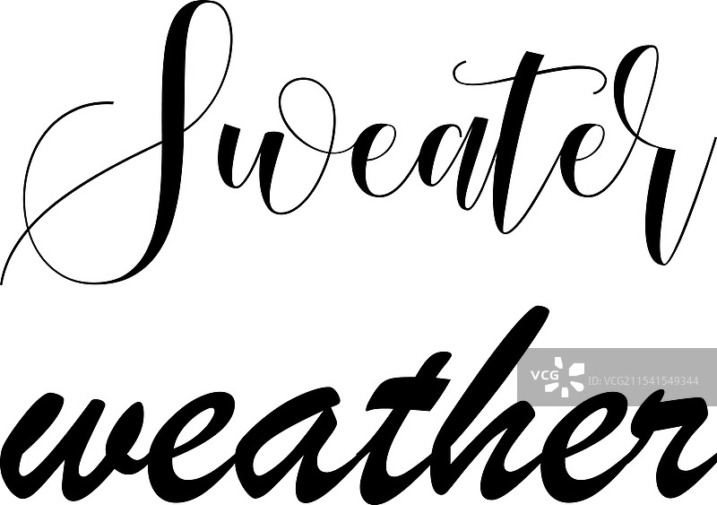 毛衣天气黑色字母名言图片素材