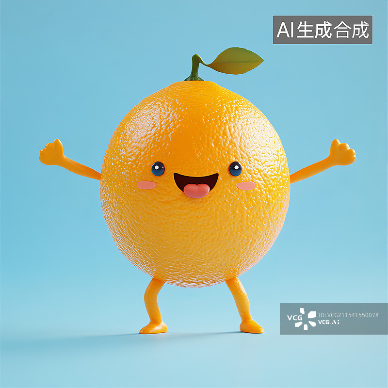【AI数字艺术】卡通的橙子图片素材