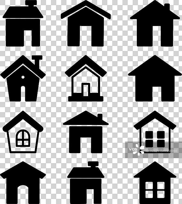 家居图标剪影艺术图片素材