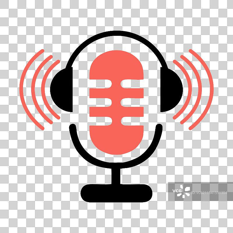 专业播客麦克风以确保音质图片素材