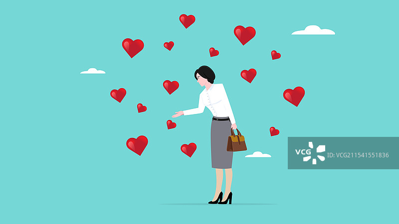 道歉或员工感谢的女商人鞠躬图片素材