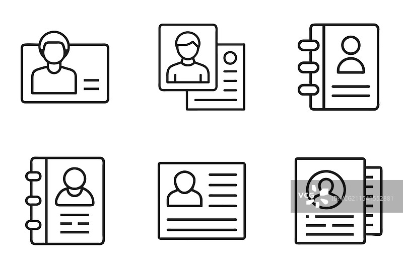 艺术风格的头像图标集图片素材