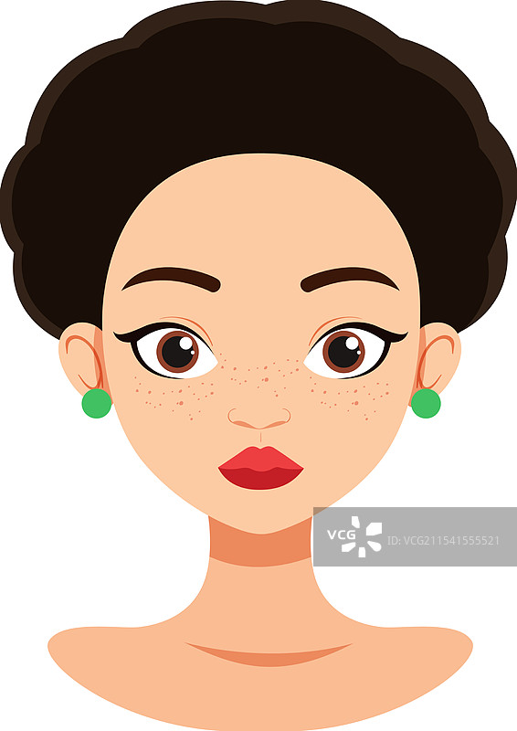 一个女人的脸图片素材
