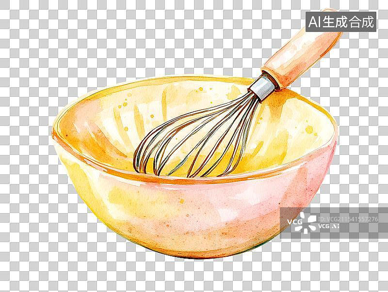【AI数字艺术】空碗里的的搅拌器 水彩画风格 烹饪 制作食物器皿图片素材