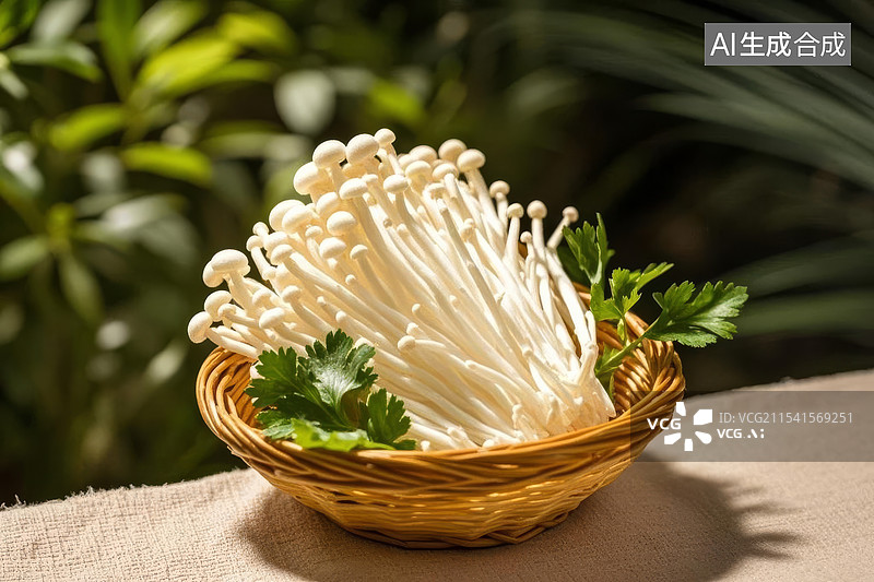 【AI数字艺术】金针菇图片素材