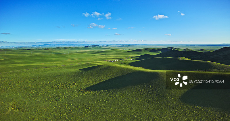 航拍草原自然风光图片素材