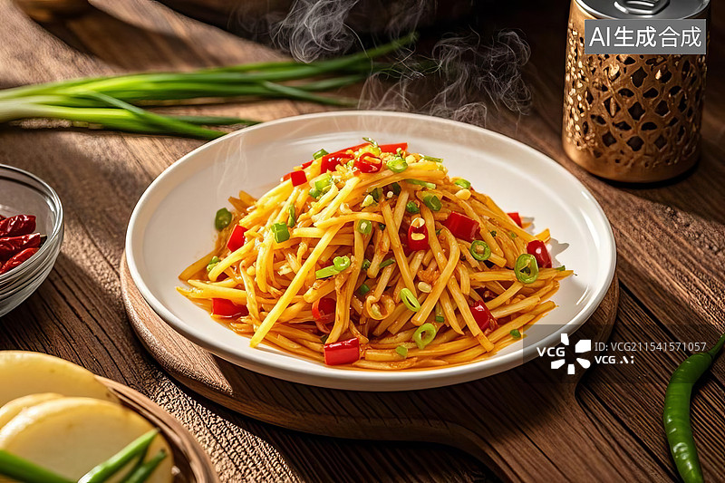 【AI数字艺术】酸辣土豆丝图片素材