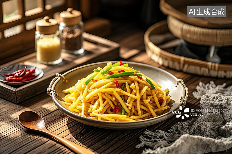 【AI数字艺术】酸辣土豆丝图片素材