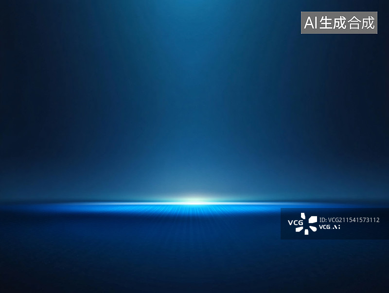 【AI数字艺术】深蓝色调场景 明亮光线 照射  氛围 宁静   光斑 深蓝色  光束照射 地面反射光线图片素材